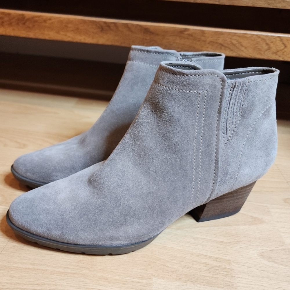 Blondo Valli Grey Suede‎ Leather Bootie Waterproof Aquaprotect Size 9M
